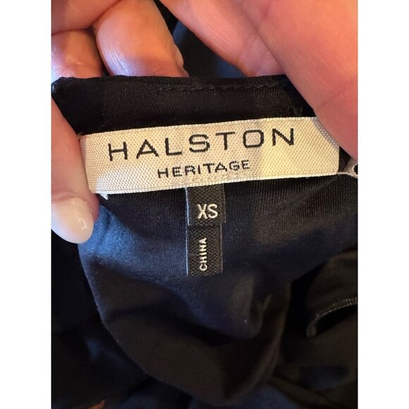 Halston Heritage Dress XS Women Stretch Matte Jersey Long Sleeve Gown‎ Cocktail - Picture 12 of 15